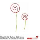 Stickdatei Blumen-Doodle für den 10x10cm Stickrahmen S040